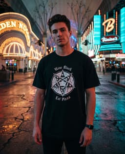 WEAR BLACK / EAT PIZZA — worn in Las Vegas